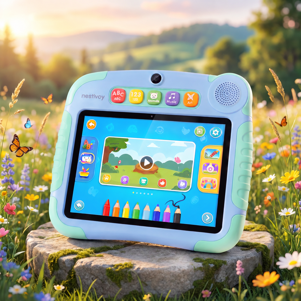 NESTIVOY Kids Learning Tablet | Educational Apps, Stylus Support & Parental Controls