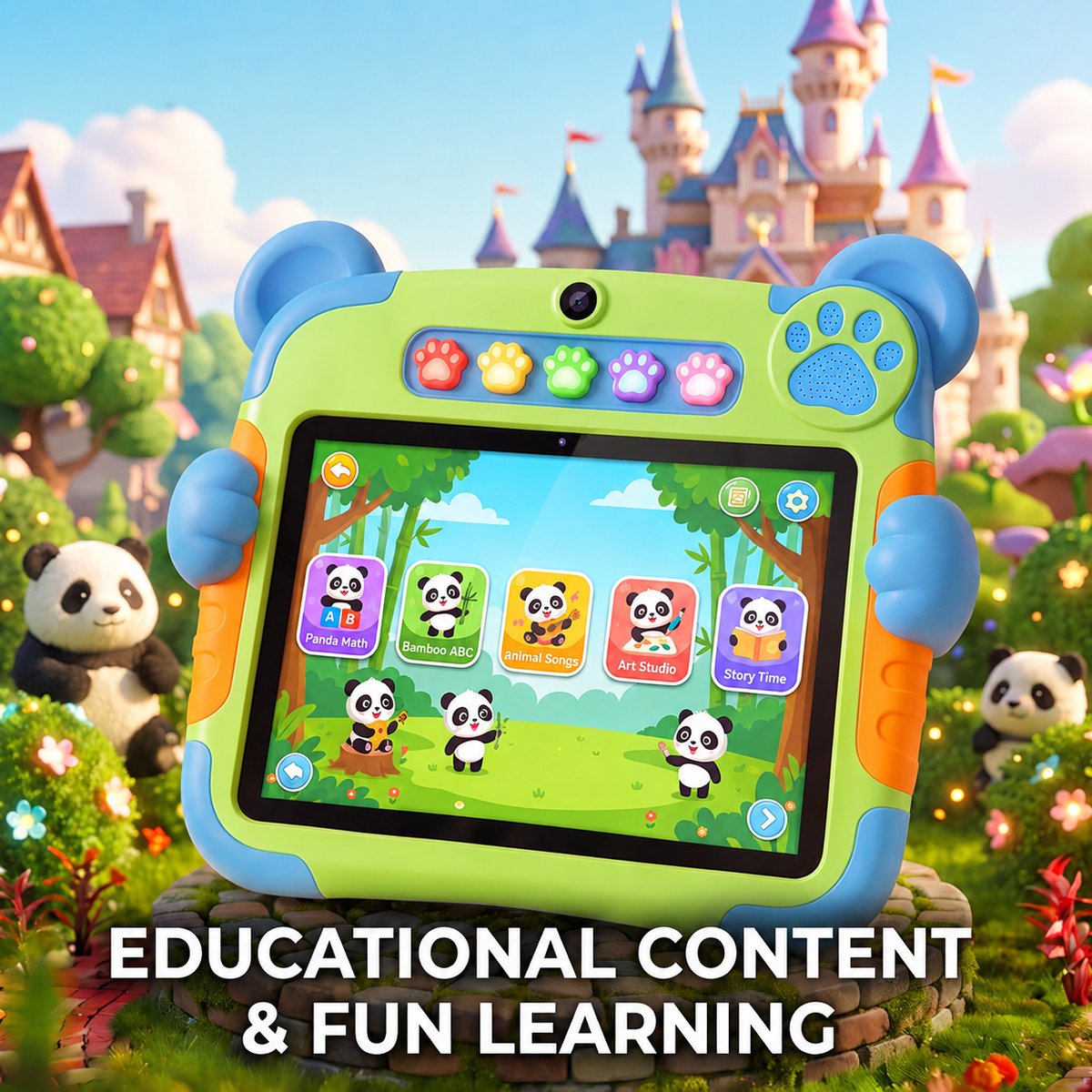 NESTIVOY Panda Kids Learning Tablet | Educational Content, Creative Tools & Kid-Proof Design