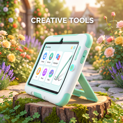 NESTIVOY Edutainment Kids Tablet | Coding, Science & Languages Apps, Precise Stylus & Dual Cameras