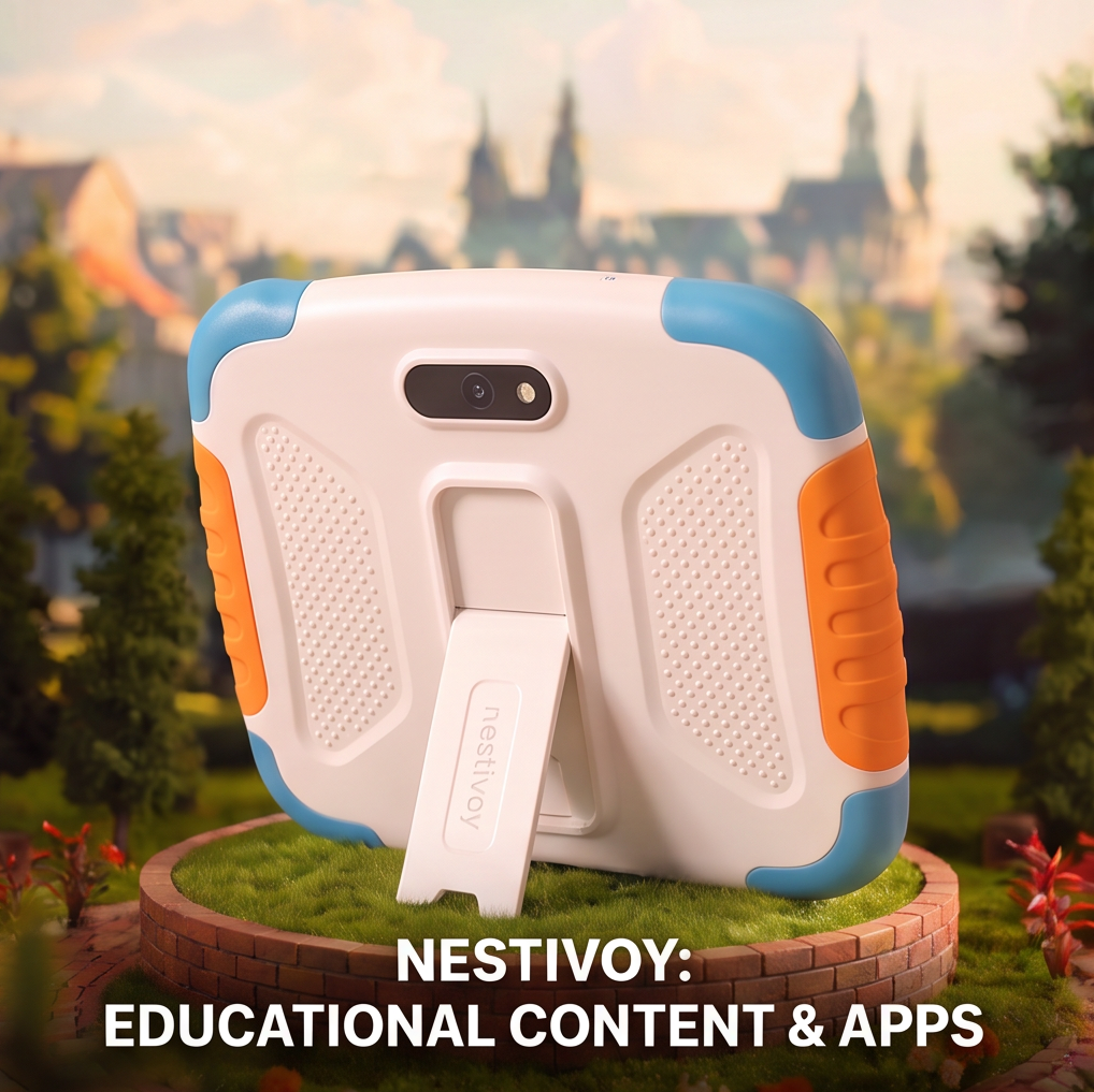 NESTIVOY Kids Learning Tablet | Interactive Learning, Educational Apps & Durable Protective Case