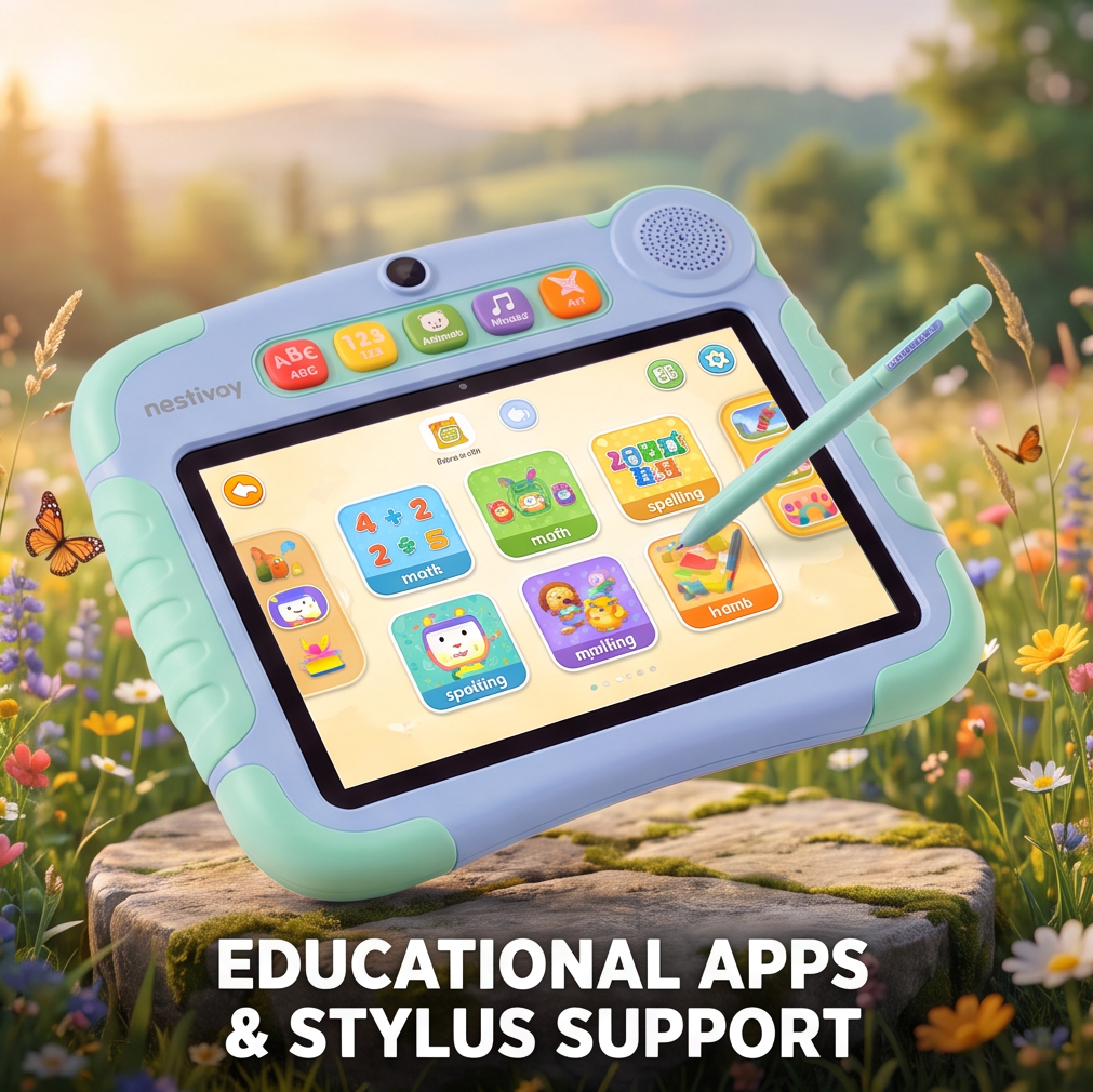 NESTIVOY Kids Learning Tablet | Educational Apps, Stylus Support & Parental Controls