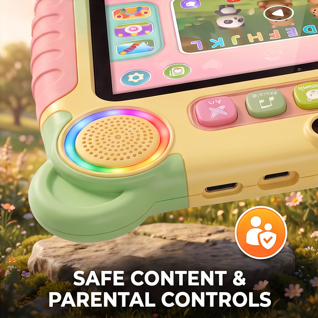 NESTIVOY Bear Kids Learning Tablet | Bear Ears Design, Complete Accessory Bundle & Parental Controls